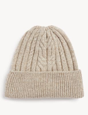 

Mens M&S Collection Knitted Hat and Scarf Set - Cream Mix, Cream Mix