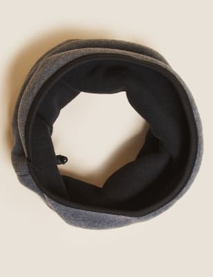 

Mens M&S Collection Fleece Reversible Snood - Black Mix, Black Mix