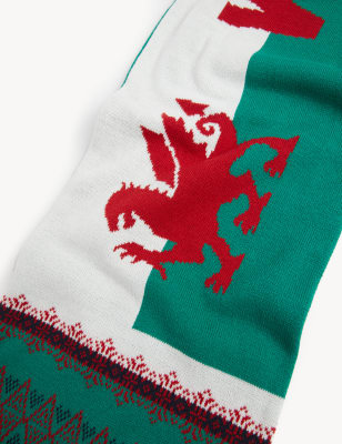 

Mens M&S Collection Men's Wales Scarf - Red Mix, Red Mix