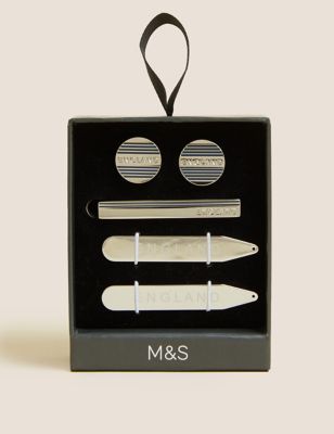 

Mens M&S Collection England Cufflink Gift Box - Silver Mix, Silver Mix