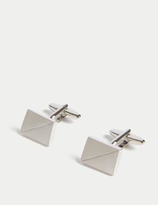 

Mens M&S Collection Metal Cufflinks - Silver, Silver