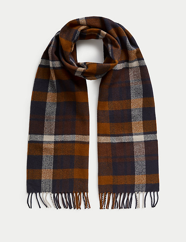 Checked Woven Scarf - GR