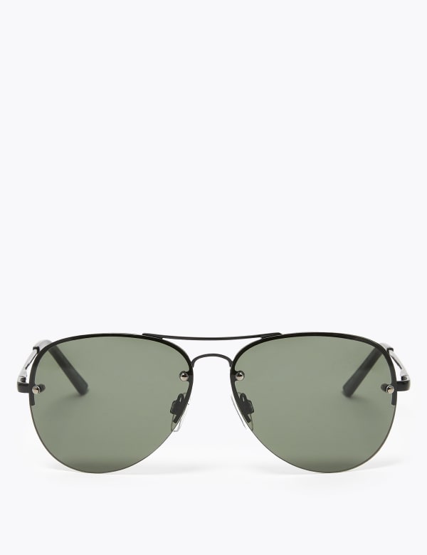 Rimless Aviator Sunglasses