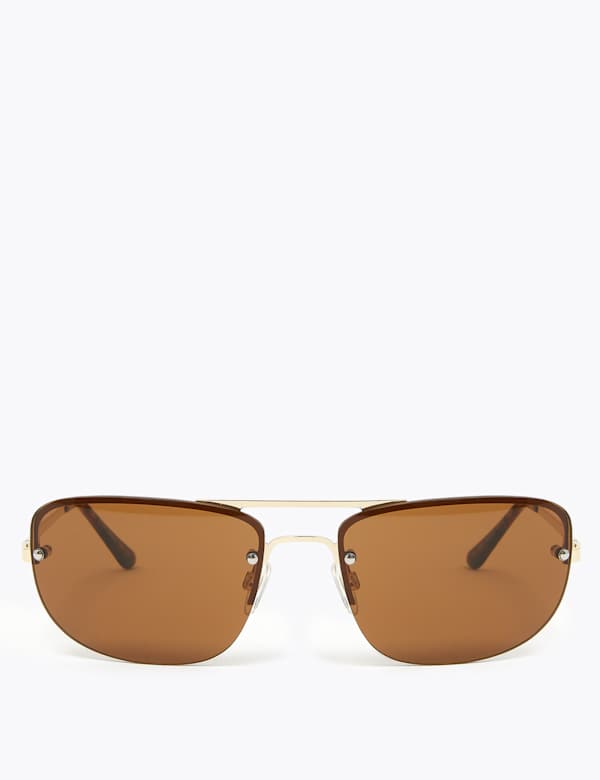 Rimless Navigator Sunglasses