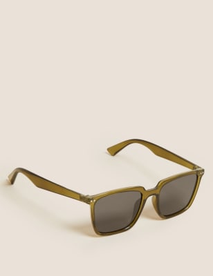 

Mens M&S Collection D Frame Polarised Sunglasses - Olive, Olive