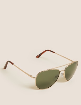 

Mens M&S Collection Aviator Sunglasses - Green Mix, Green Mix
