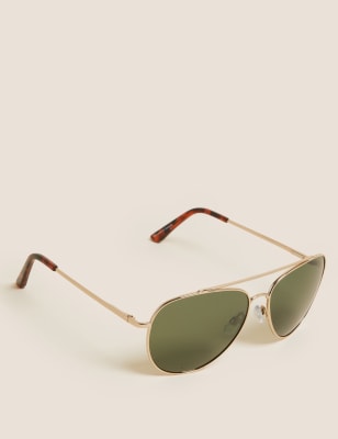 

Mens M&S Collection Pilotensonnenbrille - Grün Melange, Grün Melange