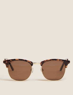 

Mens M&S Collection Polarisierte Sonnenbrille mit D-Gestell - Braun Melange, Braun Melange