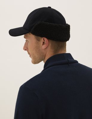 

Mens M&S Collection Borg Baseball Cap with Thermowarmth™ - Navy, Navy