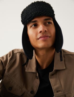 

Mens M&S Collection Trapper Hat with Thermowarmth™ - Navy Mix, Navy Mix