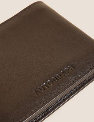 

Mens Autograph Leather Zip Bi-Fold Cardsafe™ Wallet - Brown, Brown