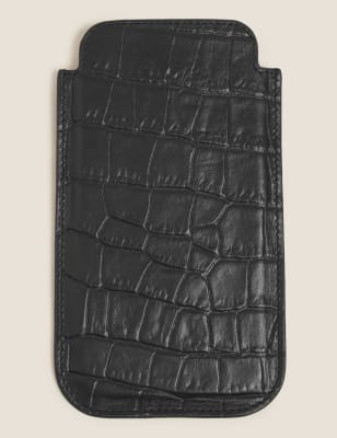 

Mens M&S Collection Handyhülle in Krokodillederoptik für iPhone 12 - Black, Black