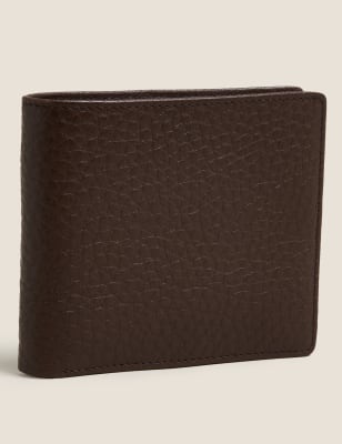 Marks & Spencer Bi-Fold Cardsafe Wallet Leather (MALE, BROWN)