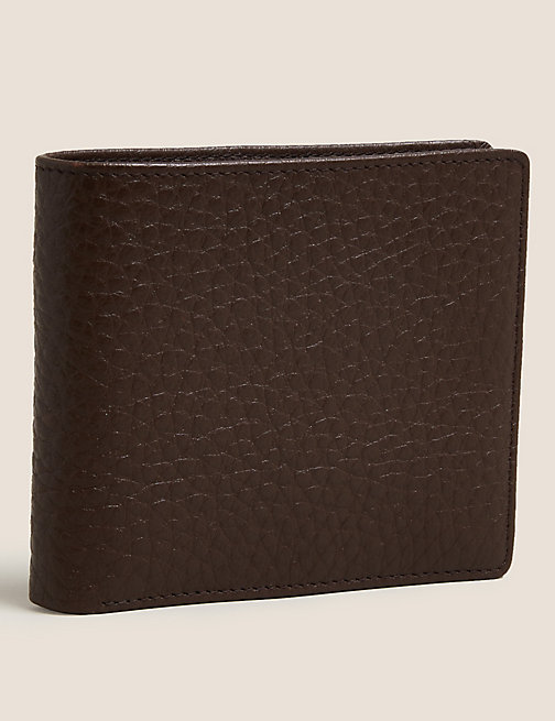 Marks And Spencer Mens M&S Collection Leather Bi-fold Cardsafe Wallet - Brown, Brown