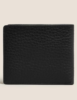 Marks & Spencer Bi-fold Cardsafe Wallet Plain Leather (MALE, BLACK)
