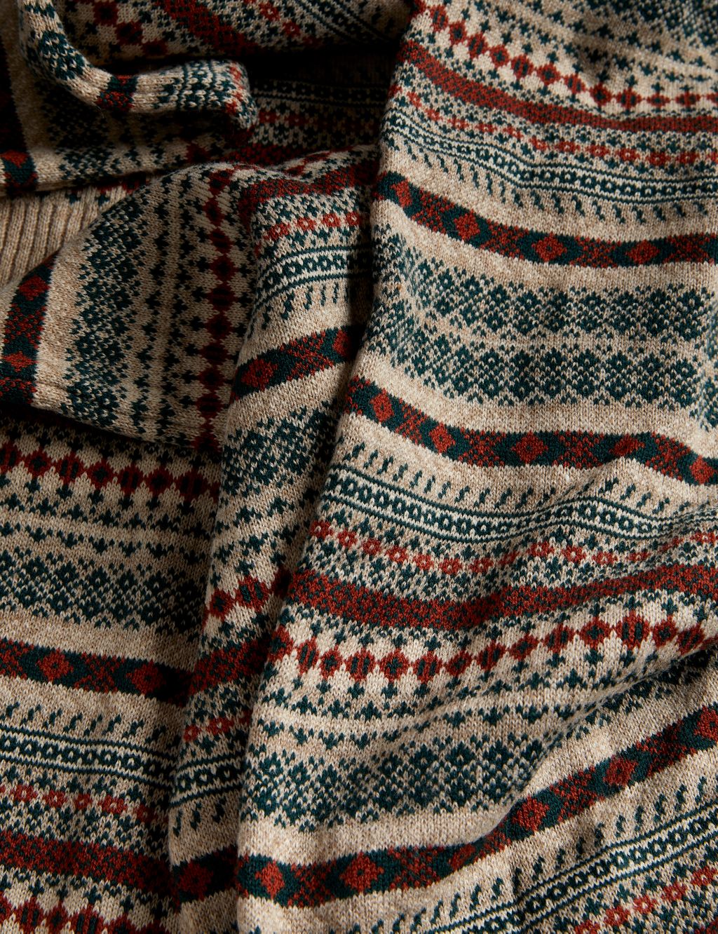 Fair Isle Knitted Scarf image 2