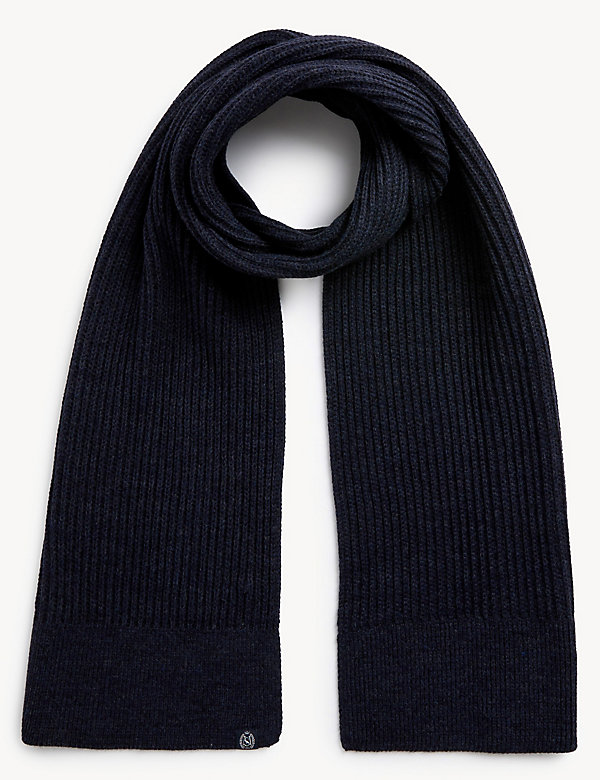 Knitted Textured Scarf - HR
