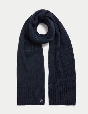 

Mens M&S Collection Knitted Scarf - Navy Mix, Navy Mix