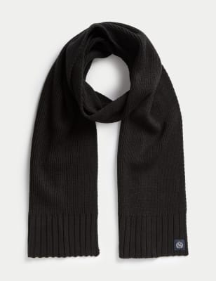 

Mens M&S Collection Strickschal - Black, Black