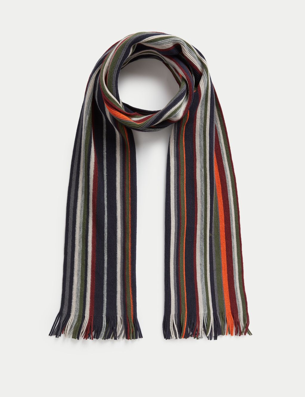 Striped Knitted Scarf image 1