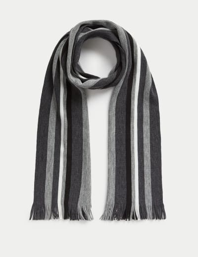 Striped Knitted Scarf