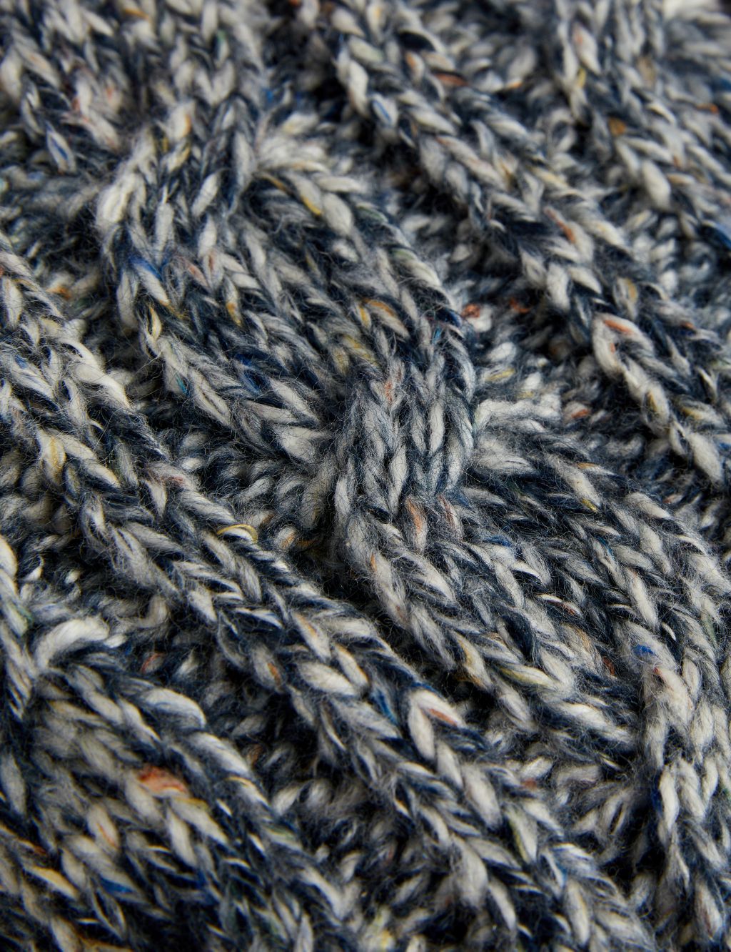 Cotton Rich Textured Hat & Scarf Set image 3