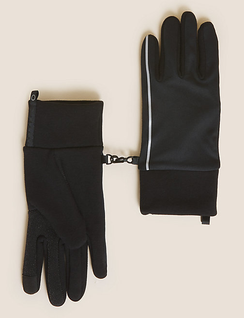 Marks And Spencer Mens GOODMOVE Reflective Gloves - Black, Black