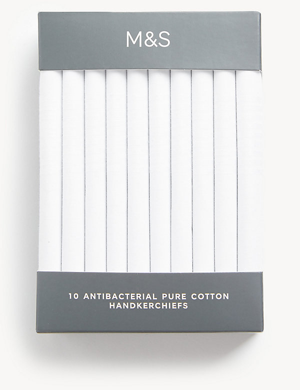 10er-Pack Taschentücher aus reiner Baumwolle mit antibakterieller Sanitized®-Oberfläche
