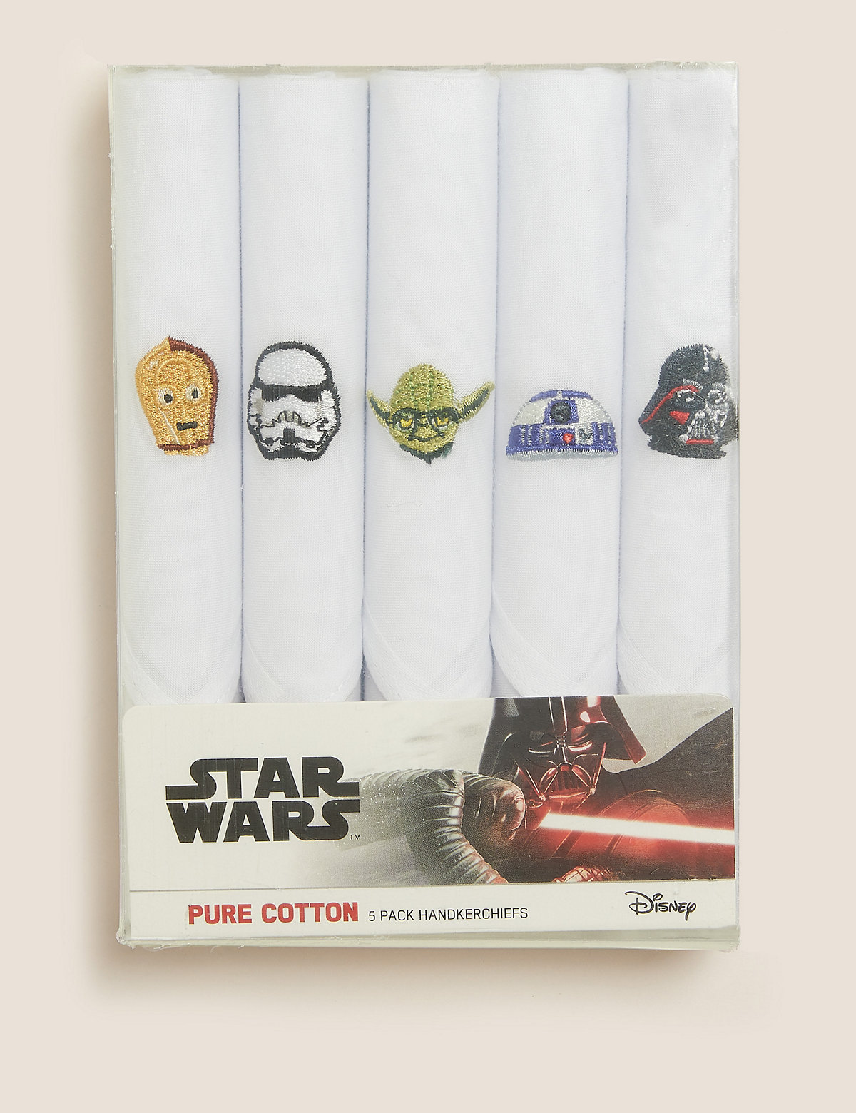 5 Pack Pure Cotton Star Wars™ Handkerchiefs