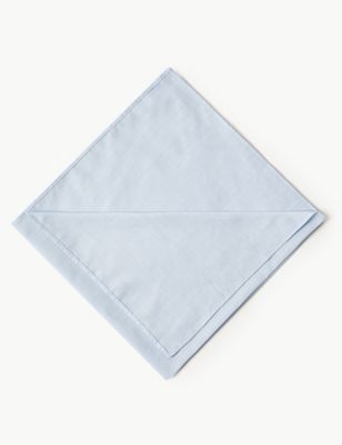M&S Mens 7 Pack Antibacterial Pure Cotton Handkerchiefs with Sanitized Finish®