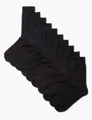 

Mens M&S Collection 10pk Cool & Fresh™ Socks - Black, Black