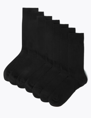 

Mens M&S Collection 7pk Cotton Rich Cool & Fresh™ Socks - Black, Black