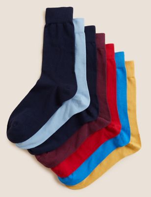 

Mens M&S Collection 7pk Cool & Fresh™ Cotton Rich Socks - Brights, Brights