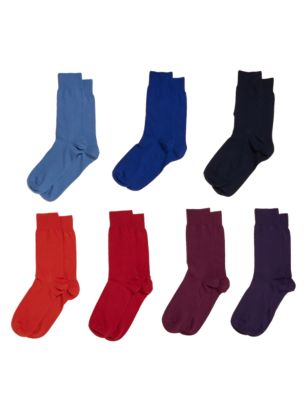 

Mens M&S Collection 7pk Cool & Fresh™ Cotton Rich Socks - Multi, Multi