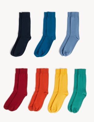 

Mens M&S Collection 7pk Cool & Fresh™ Cotton Rich Socks - Multi, Multi