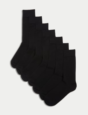 

Mens M&S Collection 7pk Cool & Fresh™ Cotton Rich Socks - Black, Black