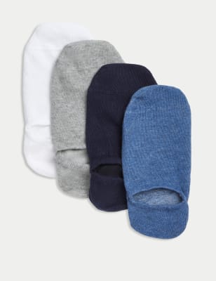 

Mens M&S Collection 4pk Cool & Fresh™ Invisible Trainer Liners - Blue Mix, Blue Mix