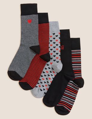 

Mens M&S Collection 5pk Cool & Fresh™ Cotton Rich Socks - Grey Mix, Grey Mix