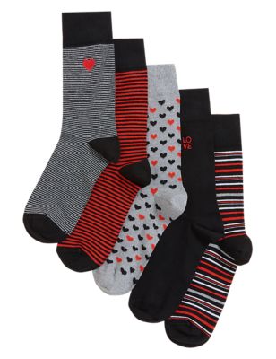 M&S Mens 5pk Cool & Fresh  Cotton Rich Socks