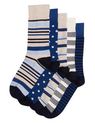 

Mens M&S Collection 5pk Cool & Fresh™ Cotton Rich Socks - Neutral, Neutral