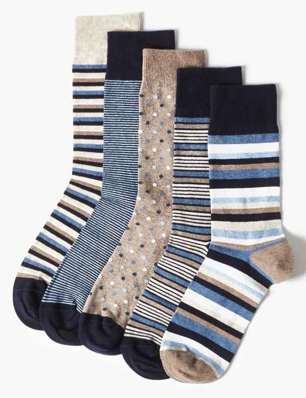 5 Pack Cool & Freshfeet™ Cotton Rich Socks
