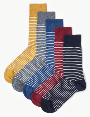 Cool & Fresh&trade;&nbsp;&ndash; Lot de 5&nbsp;paires de chaussettes &agrave; rayures