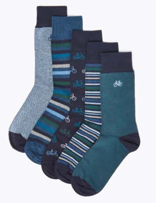 Cool & Fresh&trade;&nbsp;&ndash; Lot de 5&nbsp;paires de chaussettes &agrave; imprim&eacute; v&eacute;lo