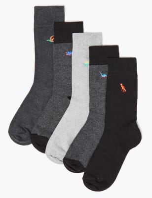 Cool & Freshfeet&trade;&nbsp;&ndash; Lot de 5&nbsp;paires de chaussettes &agrave; motif dinosaure