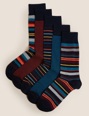  Lot de 5 paires de chaussettes à rayures - Multi