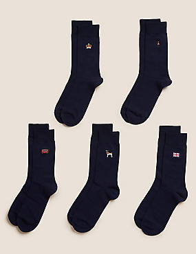 Pack de 5 pares de calcetines Cool & Fresh™ con estampado británico