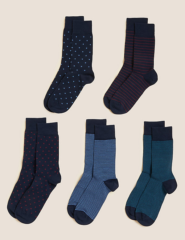5pk Cool & Fresh™ Assorted Cotton Rich Socks - KR