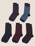 5pk Cool & Fresh™ Floral Striped Socks
