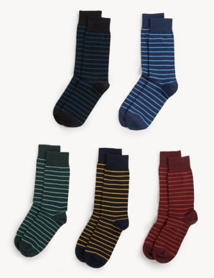 Pack de pares de calcetines Cool & Fresh™ algodón de rayas | M&S ES