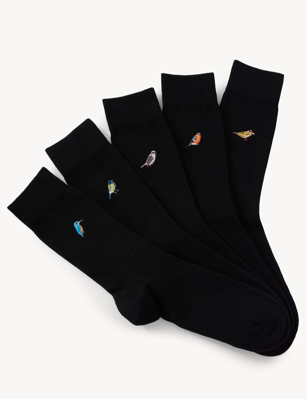 5pk Cool & Fresh™ Bird Cotton Rich Socks